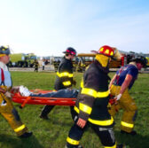 man on stretcher