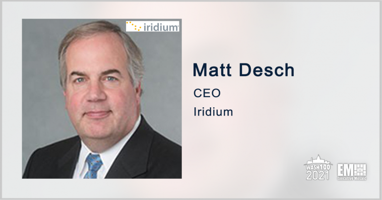 Iridium Invests in Satellite-Based Positioning Services Provider DDK; Matt Desch Quoted