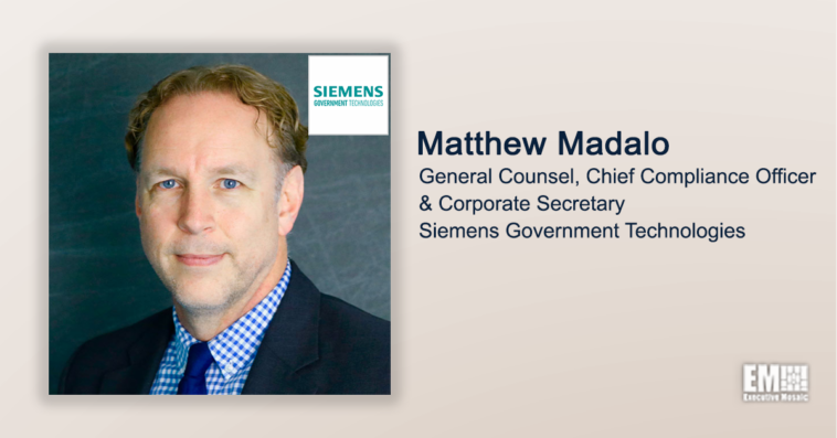 Executive Spotlight: Matthew Madalo, General Counsel, Chief Compliance Officer & Corporate Secretary at Siemens Government Technologies