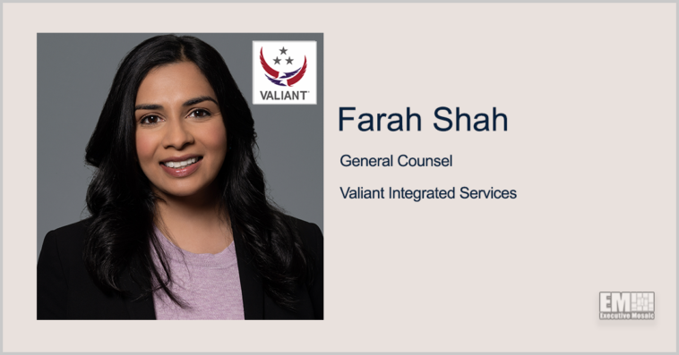 Executive Spotlight: Farah Shah, General Counsel for Valiant Integrated Services