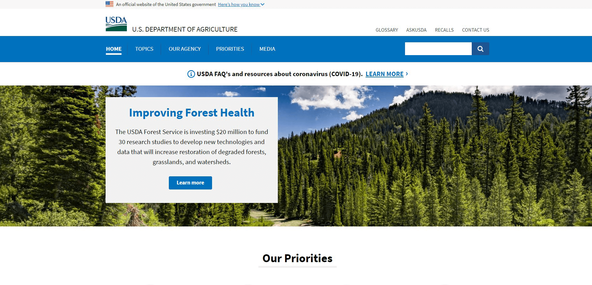 Department of Agriculture 