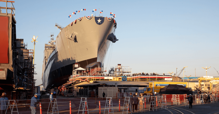 General Dynamics NASSCO Launches Navy’s 4th John Lewis-Class Oiler