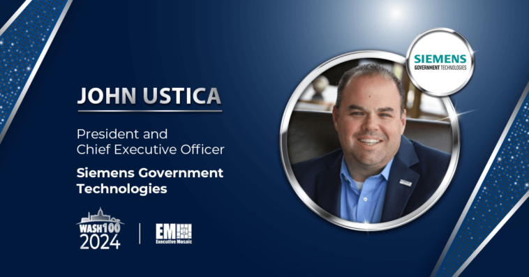 Siemens Government Technologies’ John Ustica Wins 2nd Wash100 Award for Championing Energy Resilience, Digital Twin Innovation