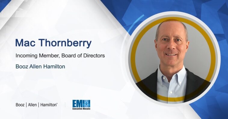 Mac Thornberry to Join Booz Allen’s Board in April; Ralph Shrader Quoted