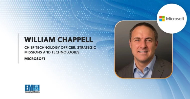Microsoft Unveils Generative AI Tool for Intelligence Community; William Chappell Quoted