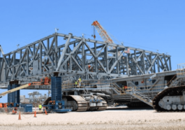 Bechtel Positions NASA’s New Mobile Launcher Base at Operational Height