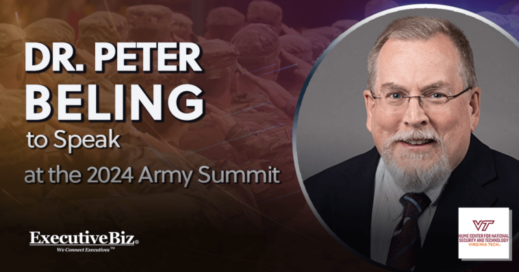 Dr. Peter Beling to Speak at the 2024 Army Summit