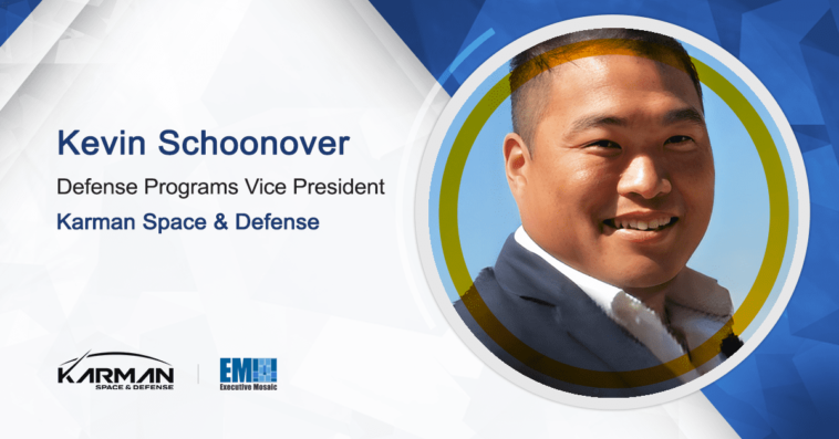 Kevin Schoonover Named Defense Programs VP at Karman Space and Defense