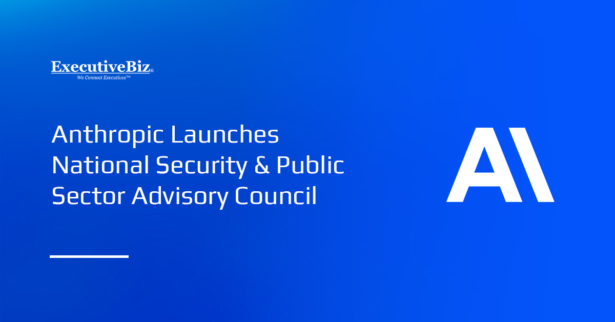 Anthropic logo. The AI startup launched the National Security Public Sector Advisory Council.