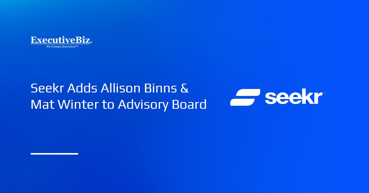 Seekr's logo. Seekr has expanded its advisory board with the addition of Allison Binns and Mat Winter.