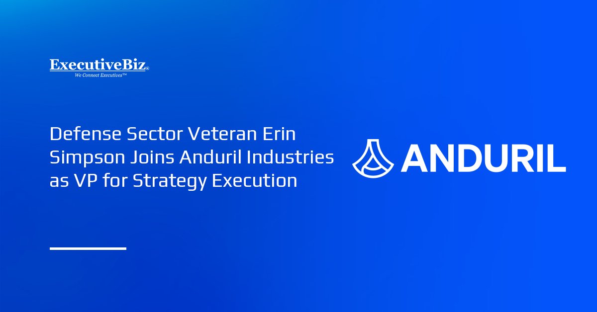 Anduril's Erin Simpson. The company has appointed Simpson to a VP position.