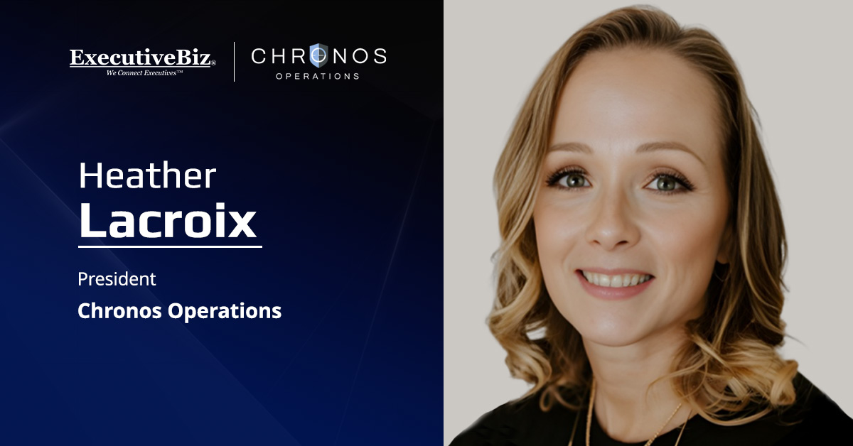 Heather Lacroix. The president of Chronos Operations commented on a cybersecurity support contract with the U.S. Army.
