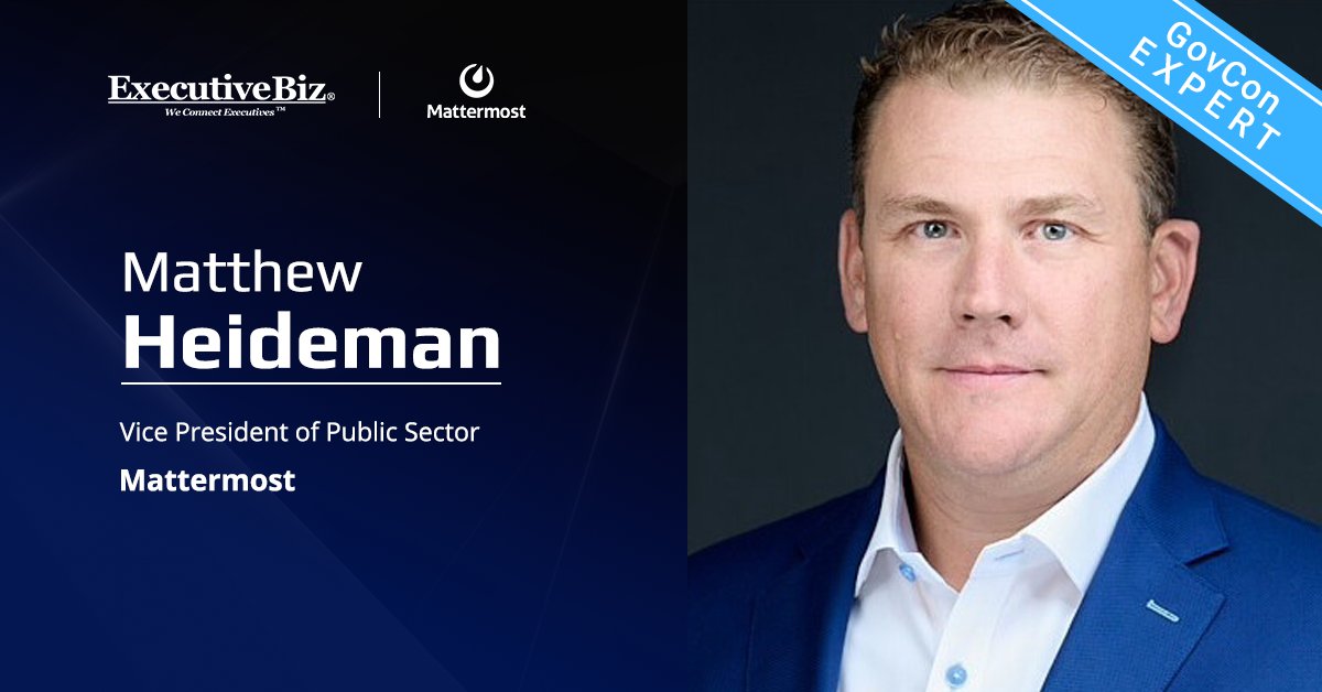 Matthew Heideman. The Mattermost public sector VP discussed the future of defense collaboration.