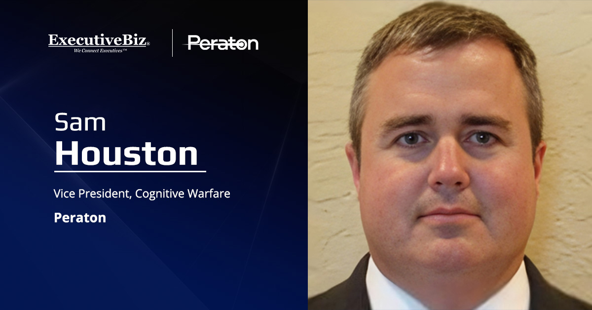 Sam Houston. Peraton’s VP of cognitive warfare commented on the IRIS platform’s Awardable designation from DOD.
