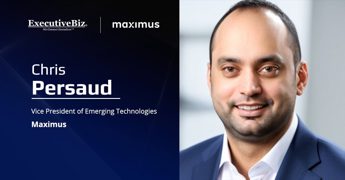 Chris Persaud. Maximus named Chris Persaud as vice president of emerging technologies.