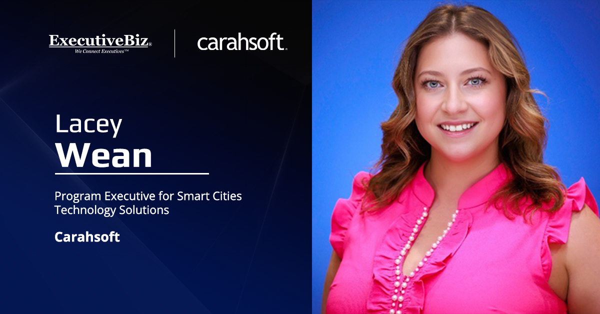 Lacey Wean headshot. Carahsoft executive on the deliverables of Purple Transform's AI tool for data infrastructure