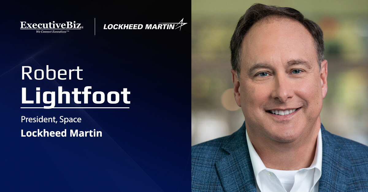 Lockheed Martin Space President Robert Lightfoot.  NASA and Lockheed Martin have connected the Orion with the SLS rocket.