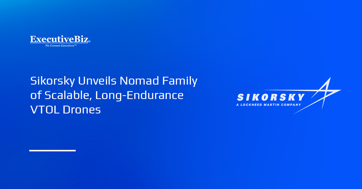 Sikorsky logo. The Lockheed Martin company has introduced its Nomad family of VTOL drones.