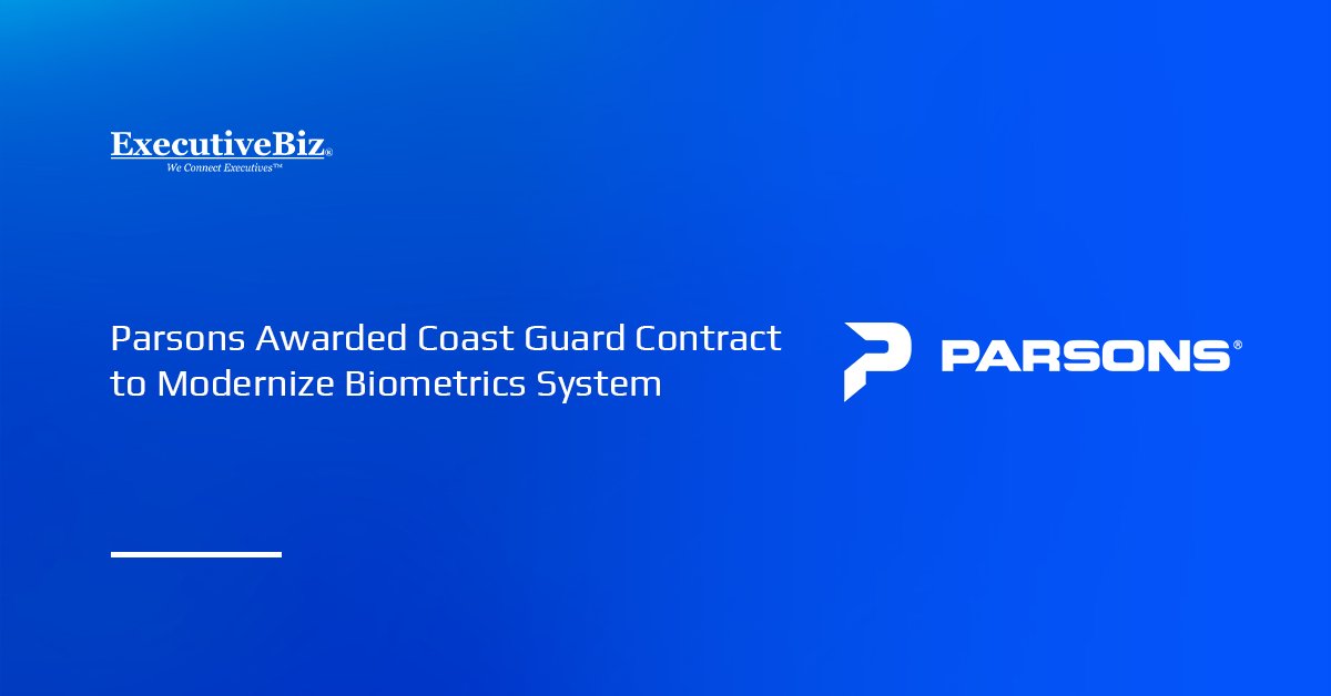Parsons logo. Parsons has been awarded a five-year contract to modernize the U.S. Coast Guard’s BASS 2.0.