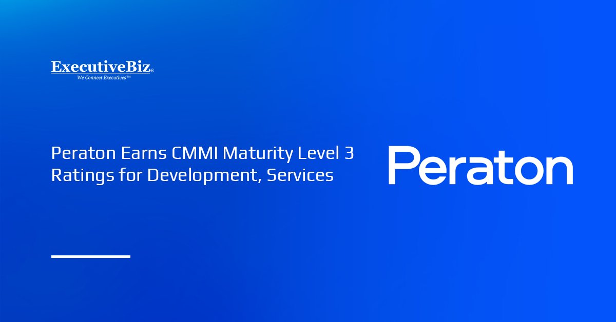 Peraton Earns CMMI Maturity Level 3 Ratings for Development, Services Peraton logo. Peraton has earned CMMI Level 3 ratings for development and services.