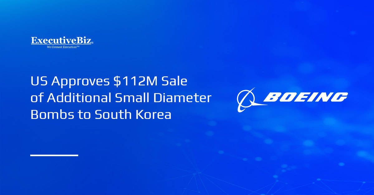 Boeing. Boeing will serve as the principal contractor for South Korea's $111.8 million FMS request for SDB-I units.