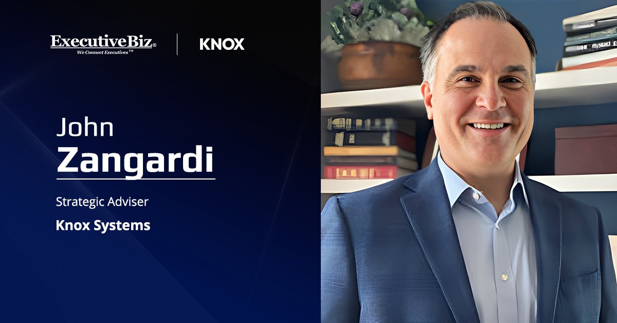 John Zangardi. The senior cyber executive has joined Knox Systems as a strategic adviser.