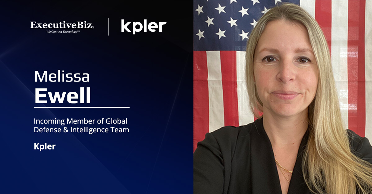 Melissa Ewell. The Navy and Special Operations veteran has been named to Kpler’s global defense and intelligence team.
