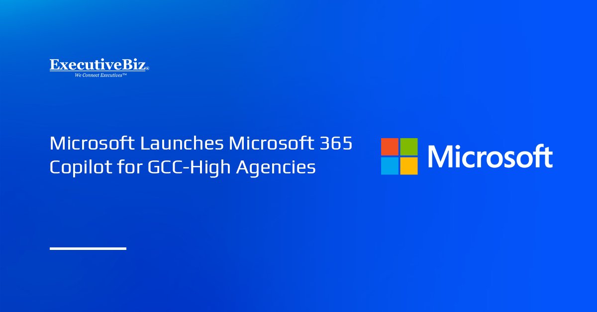 Microsoft logo. Microsoft has released Microsoft 365 Copilot to Government Community Cloud High, or GCC-High, agencies.