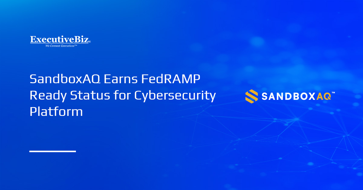 SandboxAQ Earns FedRAMP Ready Status for Cybersecurity Platform SandboxAQ logo. SandboxAQ earned FedRAMP Ready Status for its cyber platform AQtive Guard.