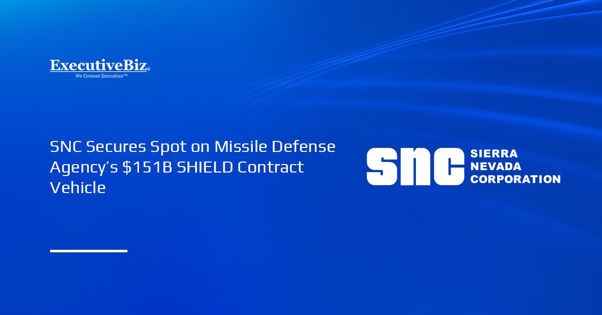 SNC logo. SNC won a spot in MDA's SHIELD contract vehicle