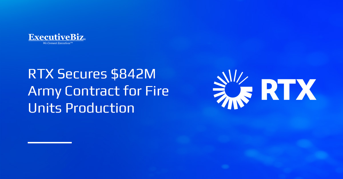 RTX's logo. RTX secured a contract modification from the Army for fire units