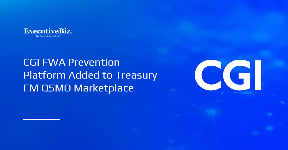 CGI Federal logo. CGI Federal added its Fraud, Waste and Abuse Prevention Platform to the FM QSMO Marketplace.