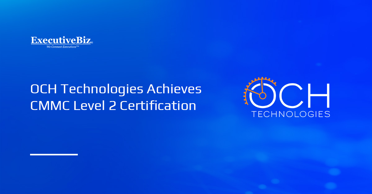 OCH Technologies logo. OCH Technologies achieves CMMC Level 2 certification.