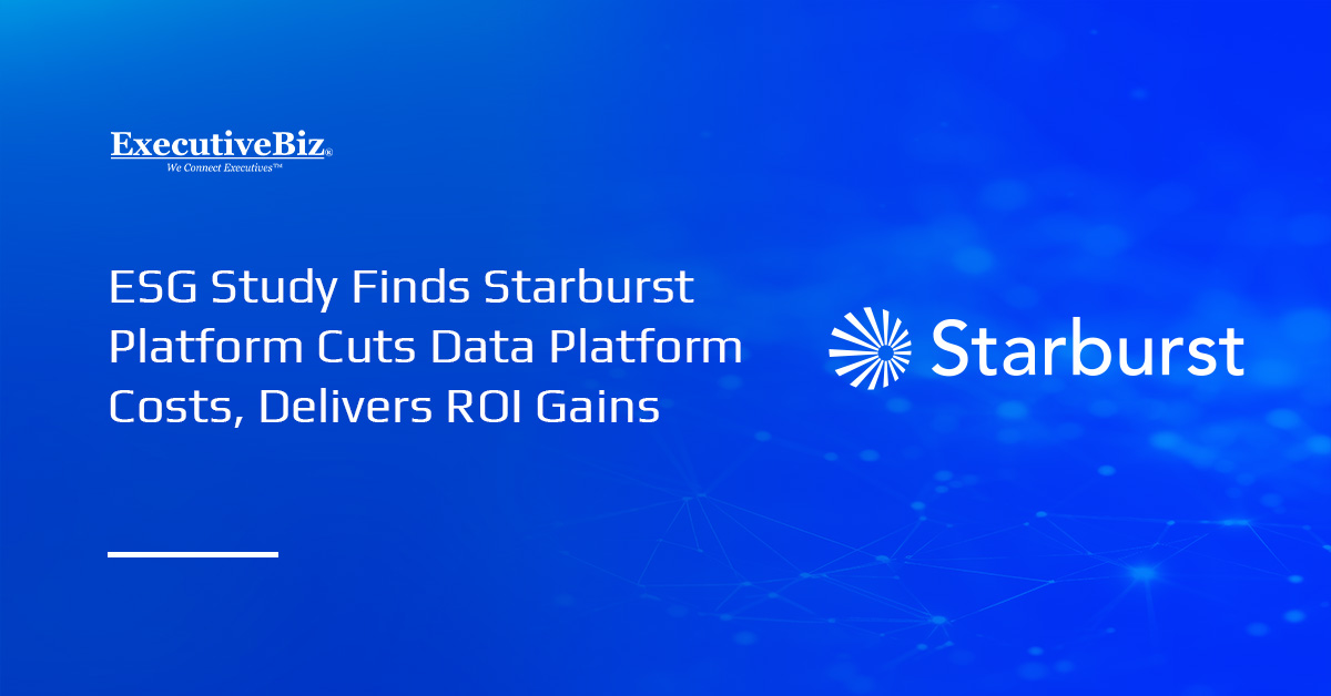 Starburst logo. ESG found that Starburst's data platform lowers ownership costs and boosts productivity.