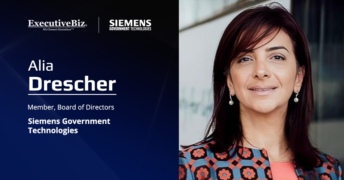 Siemens' Alia Drescher. Siemens Government Technologies has appointed Alia Drescher to its board of directors.