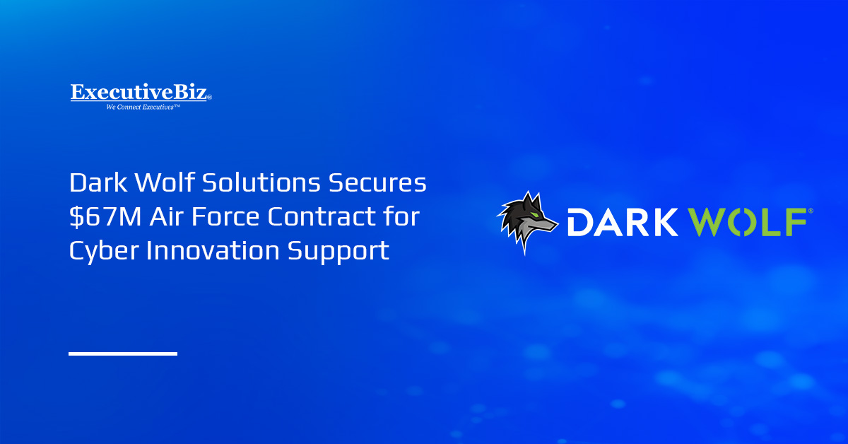 Dark Wolf Solutions Secures $67M Air Force Contract for Cyber Innovation Support Dark Wolf Solutions logo. The U.S. Air Force awarded Dark Wolf Solutions a contract for cyberspace innovation support.