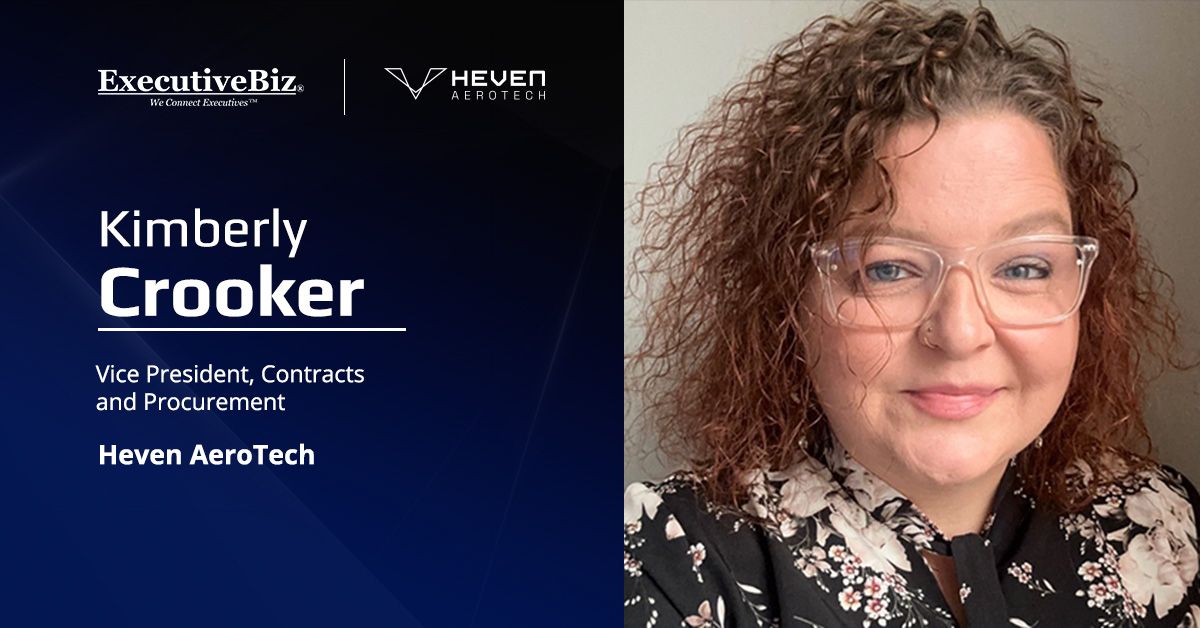 Kimberly Crooker. The former Chenega MIOS SBU senior contracts manager joined Heven AeroTech as contracts and procurement VP.