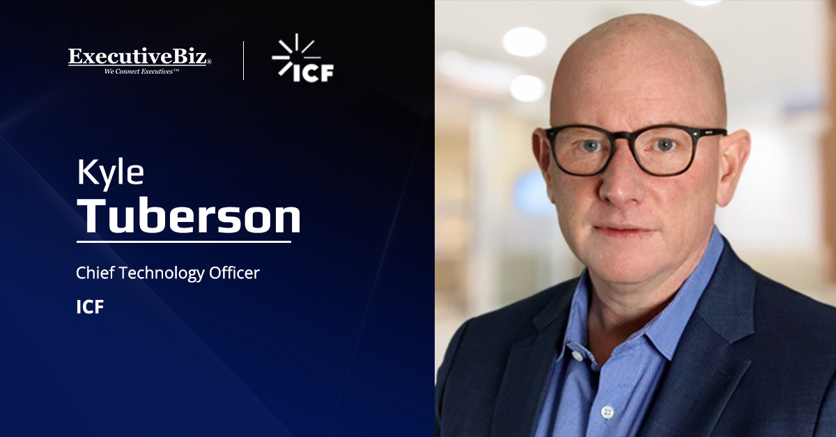 ICF's Kyle Tuberson. ICF secured CMMC Level 2 certification, confirming compliance with federal data protection requirements.