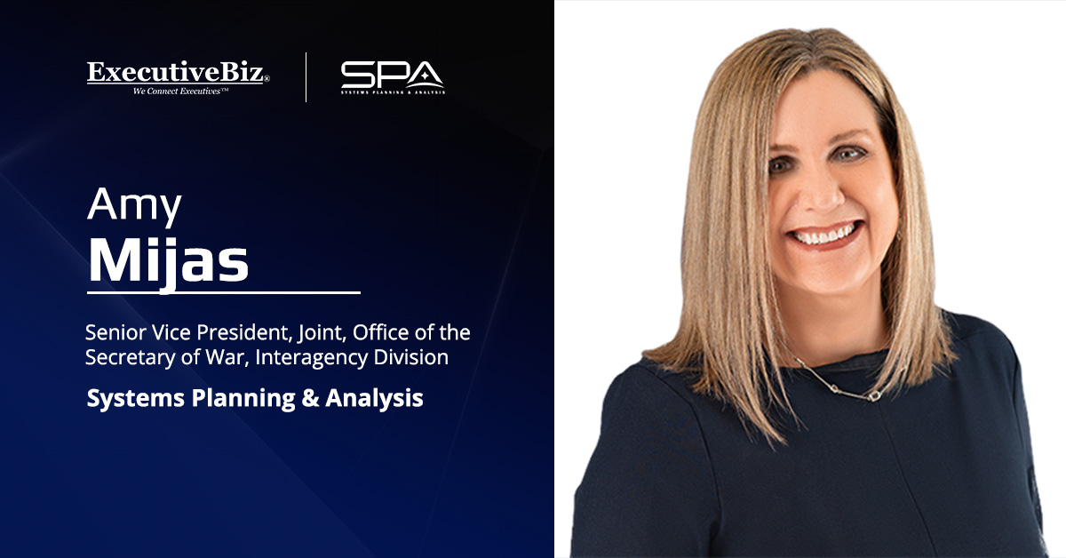 Amy Mijas, senior vice president at SPA. Mijas commented about SPA's new contract with the OUSW(R&E).