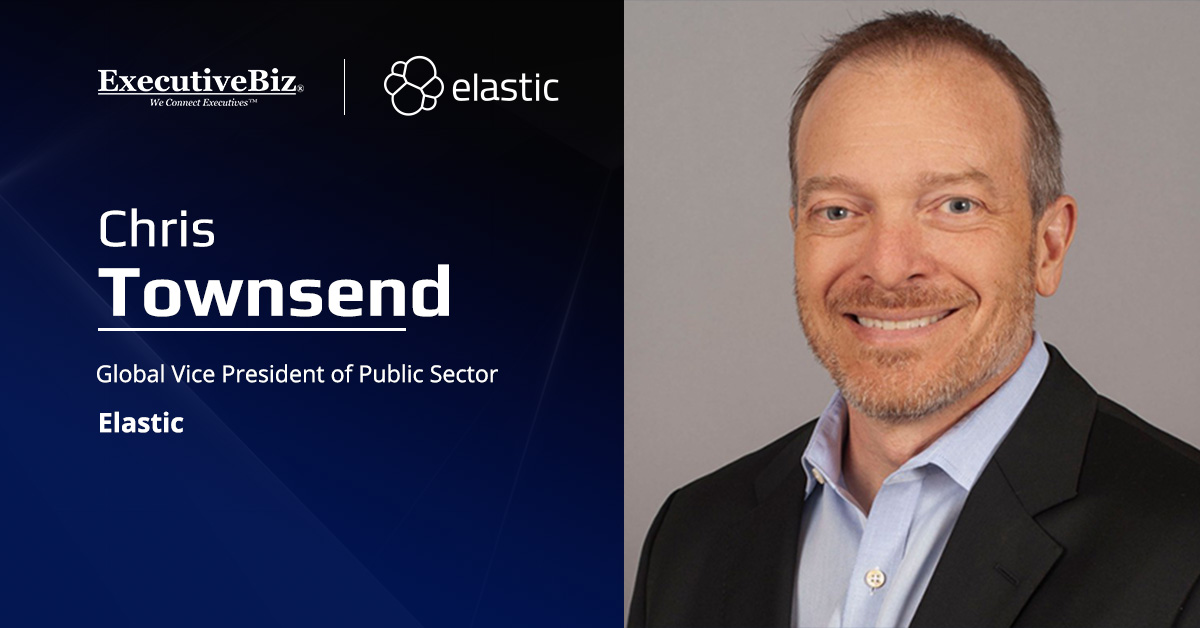 Elastic's Chris Townsend. V2X and Elastic have partnered to integrate search and analytics platform for government missions.