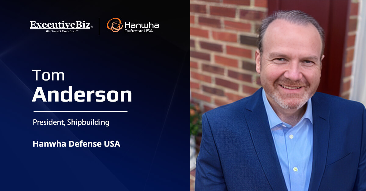 Tom Anderson, president of shipbuilding at Hanwha Defense USA. Anderson discussed Hanwha Defense USA's partnership with VARD