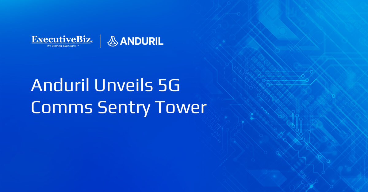 Anduril logo. Anduril has launched the 5G Comms Sentry Tower to deliver cellular connectivity for real-time operations.