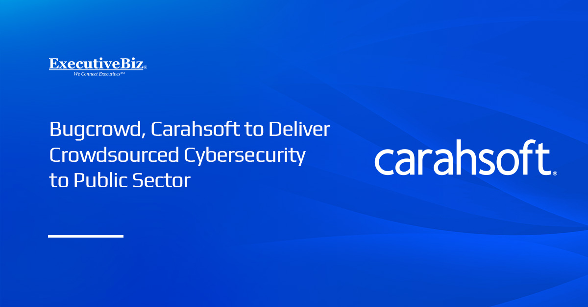 Carahsoft logo. Carahsoft will distribute Bugcrowd’s FedRAMP Moderate platform to the public sector.