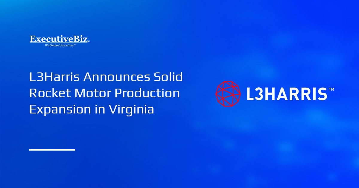 L3Harris Announces Solid Rocket Motor Production Expansion in Virginia L3Harris Technologies logo. L3Harris has announced plans to expand solid rocket motor production in Virginia.