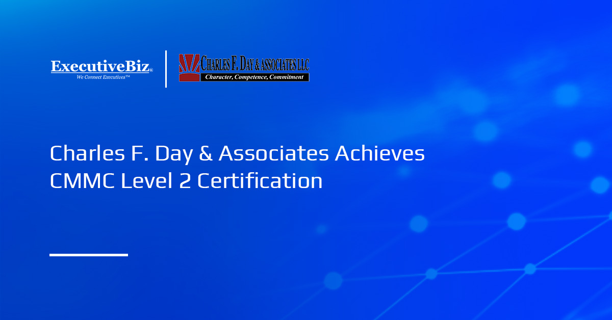 Charles F. Day & Associates logo. CFDay has secured Level 2 certification under the DOW CMMC program.
