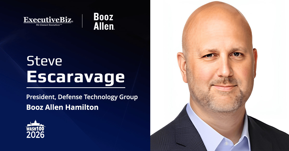 Steve Escaravage. The president of Booz Allen’s defense tech group commented on the company’s partnership with Anduril.