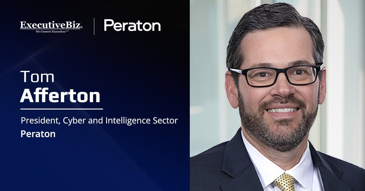 Tom Afferton. The president of Peraton's cyber and intelligence sector discussed the launch of the IRIS platform.