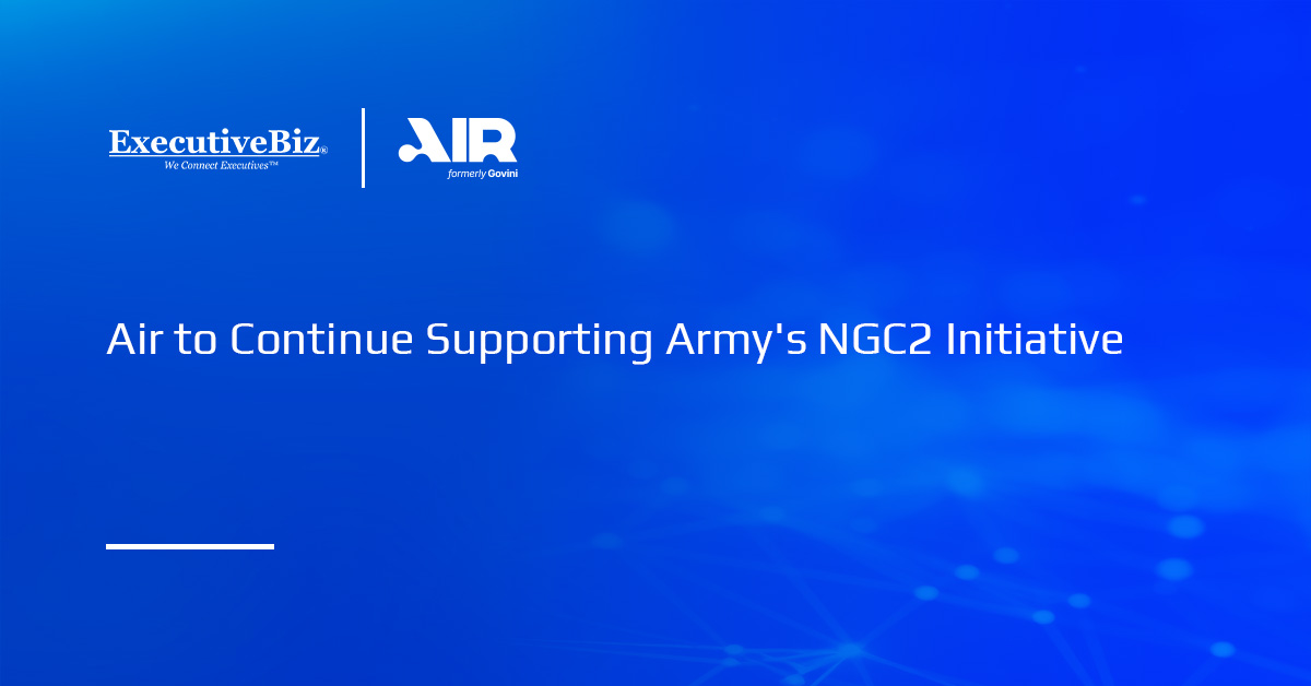 Air logo. The U.S. Army has extended its partnership with Air to continue supporting the NGC2 initiative.