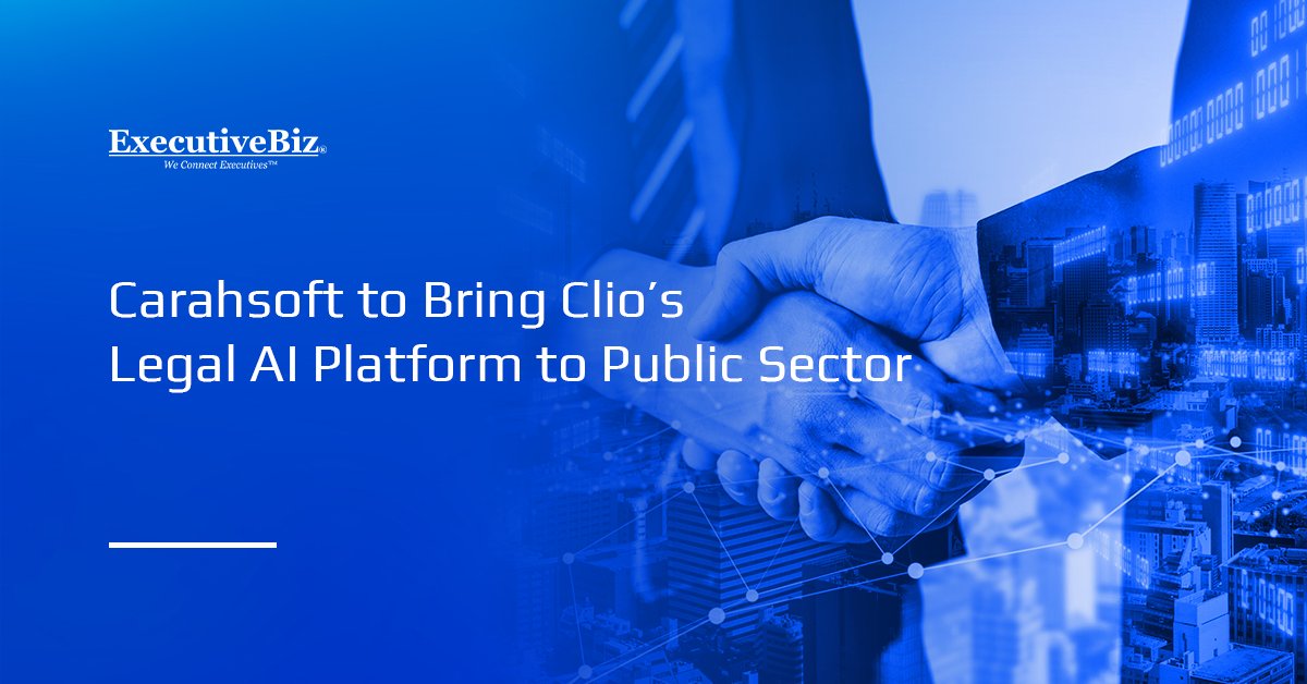 Partnership. Carahsoft has partnered with Clio to make the latter’s AI-powered legal platform available to the public sector.