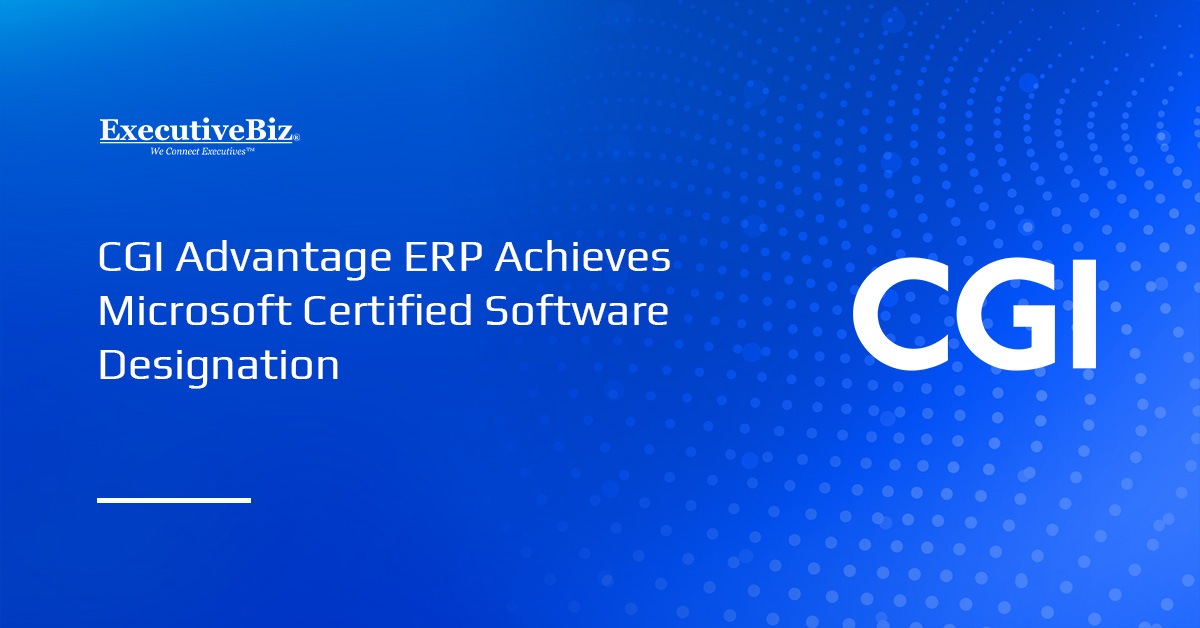 CGI Advantage ERP Achieves Microsoft Certified Software Designation CGI logo. CGI has earned a Solutions Partner with certified software designation for its CGI Advantage ERP platform.